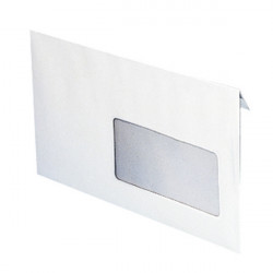 Enveloppe blanche standard à fenetre 110 x 220 mm (fenetre 35x100mm)